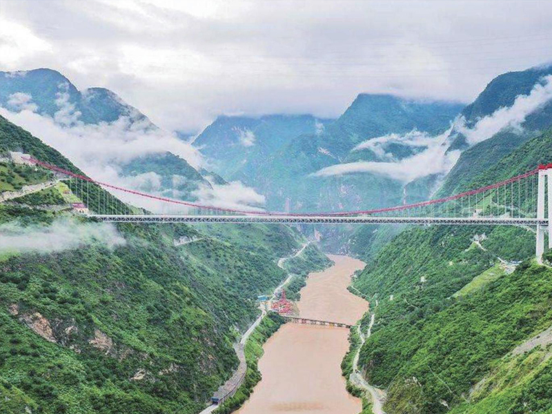云南麗江麗香鐵路金沙江特大橋主纜除濕